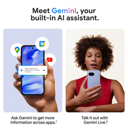 Google Pixel 9a with Gemini - Unlocked Android Smartphone with Incredible Camera and AI Photo Editing, All-Day Battery, and Powerful Security - Porcelain - 128 GB