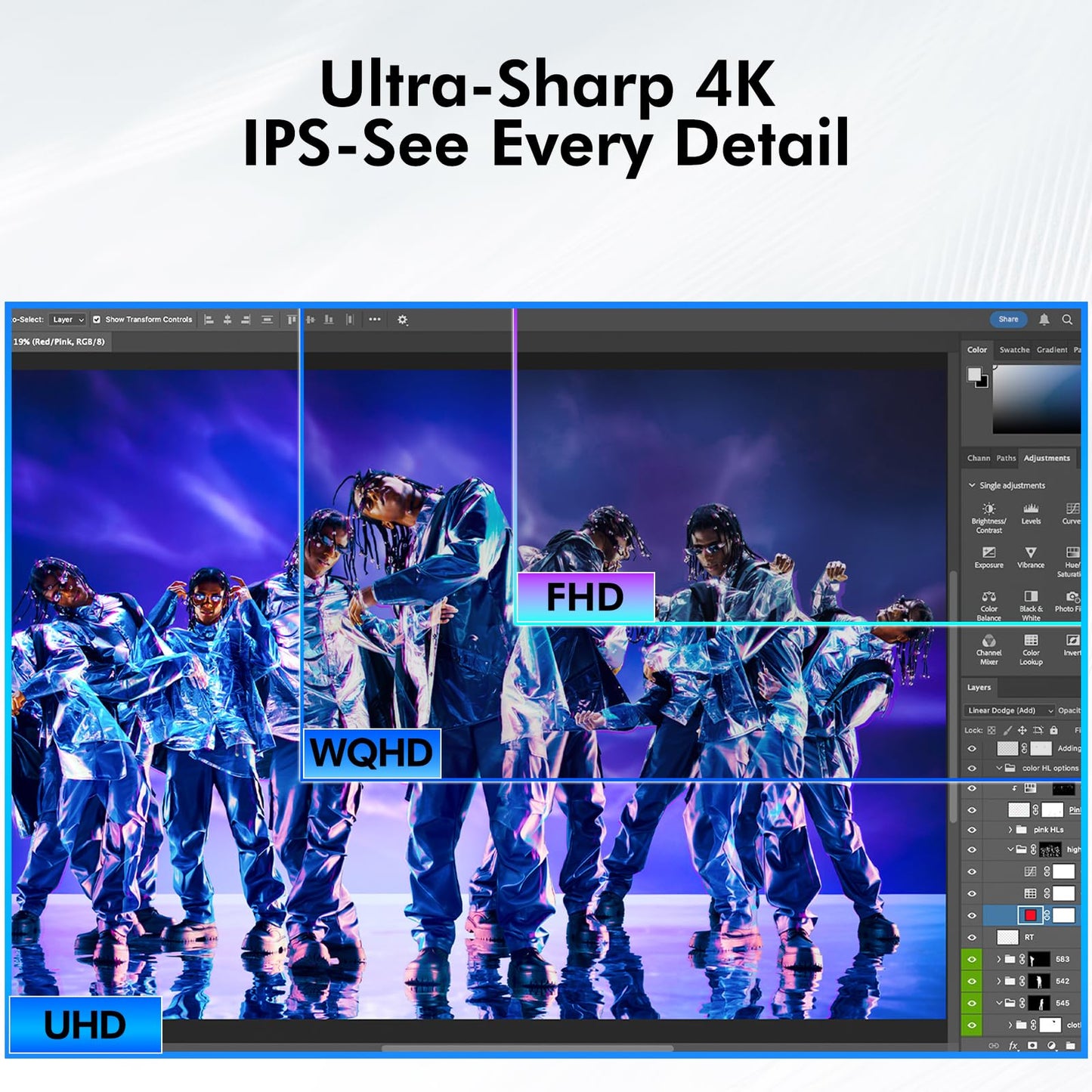Computer Monitor, 4K Computer Monitor (3840 x2160) up to 120Hz, Gaming Monitor 32", Gaming Monitors w/ 99% sRGB, AMD FreeSync, IPS Panel,Computer Monitors w/ 1ms Display, VESA Mountable, Black