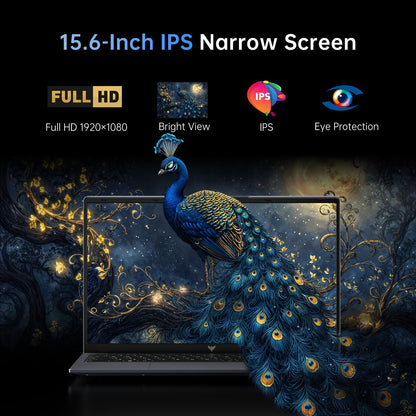 MALLRACE 15.6" IPS Light Gaming Laptop, AMD Ryzen 3 4300U(4C/4T,Beat Intel Processor N100,up to 3.7GHz) Computer with Numbers Keyboard Type-C Charger WiFi 5 BT5.0, 54.72Wh Battery for Student and Home