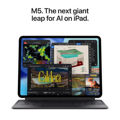 Apple iPad Pro 11-inch (M5): Ultra Retina XDR Display, 256GB, Landscape 12MP Front Camera/12MP Back Camera, LiDAR Scanner, Wi-Fi 7 with Apple N1, Face ID, All-Day Battery Life — Silver