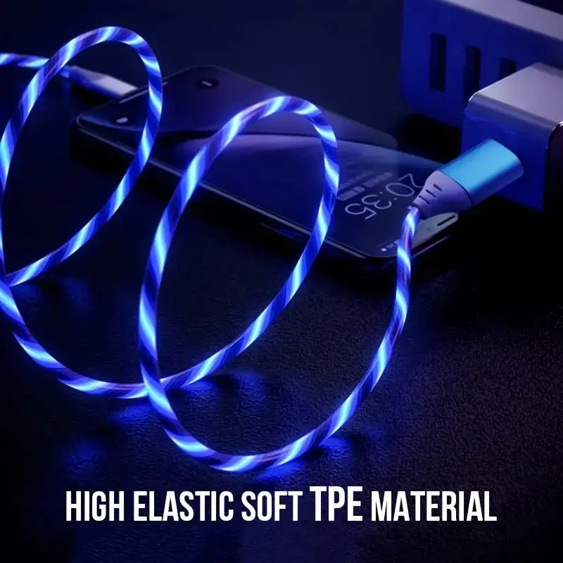1M LED USB Type C Fast Charging and Data Cable