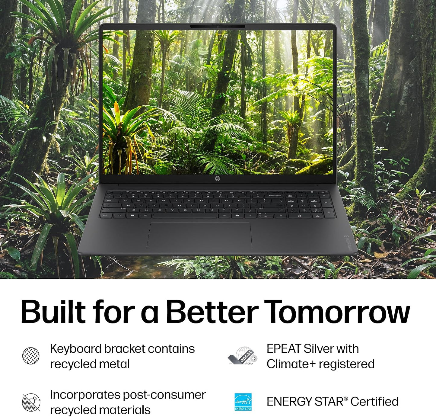 HP OmniBook 3 16 inch Laptop PC, 2K Touchscreen, AMD Ryzen 3 30, 8 GB RAM, 256 GB SSD, AMD Radeon 610M GPU, Windows 11 Home, Mica Silver, 16-by0199nr