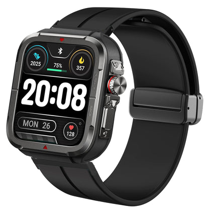 Lamshaw Compatible for SKG R8 Smart Watches Bands Soft Silicone Magnetic Buckle Sport Wristband Replacement Straps Compatible for SKG R8 1.8 Fitness Tracker Smart Watches (Black)