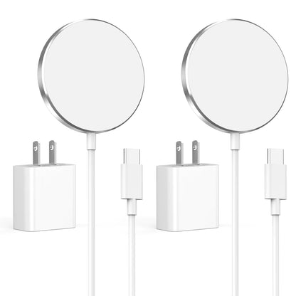 Magnetic Wireless Charger for iPhone 16 15 2 Pack 15W Max iPhone Wireless Charger Fast Charging Pad Mag Safe Charger with 20W USB C Wall Charger for iPhone 16/16 Plus/16 Pro/16 Pro Max/15/14/13/12