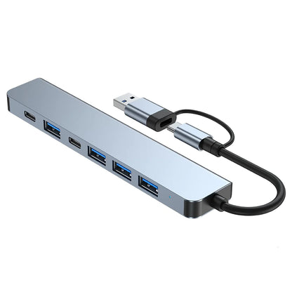Type-C Docking Station 7-in-1 USB Hub for MacBook, Huawei, and Laptops