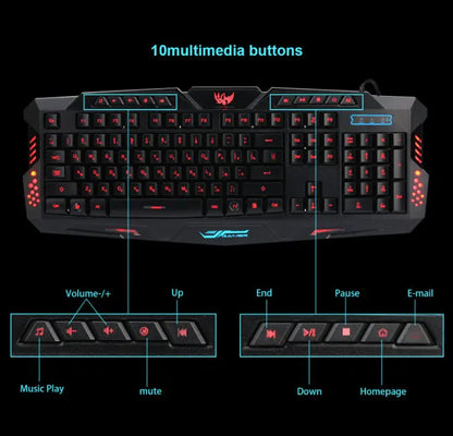 M200 Crackle Design RGB Gaming Keyboard and Mouse Set