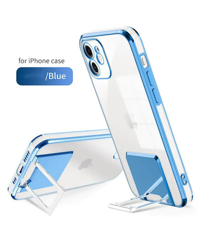 Electroplated Transparent Bracket Phone Case Cover