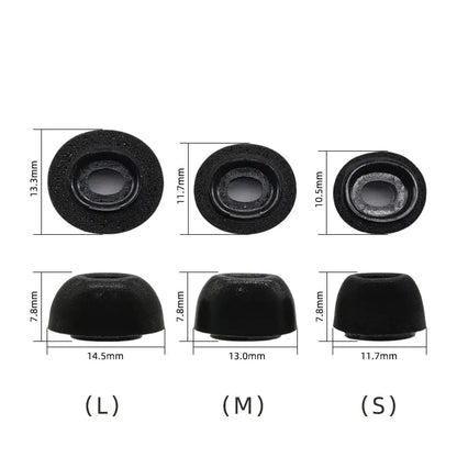 Soft Silicone Ear Hooks and Noise-Canceling Ear Tips