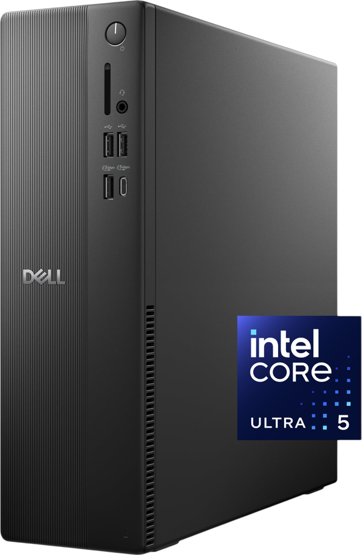 Dell Slim Desktop ECS1250 - Intel Core Ultra 5-225 Processor, Intel UHD Graphics, 16GB Memory, 512GB M.2 SSD, 3.0 SD Card Reader, Dell Wired Keyboard and Mouse, Windows 11 Home, Onsite+Migrate Service