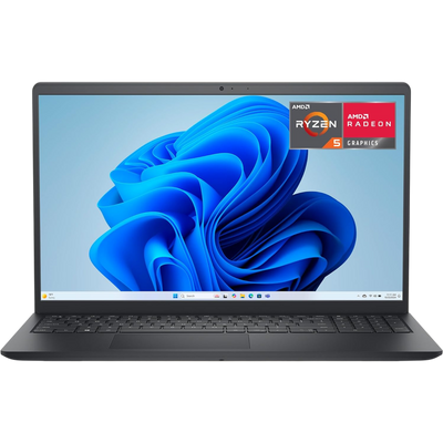 Dell 15 Laptop DC15255-15.6-inch FHD 120Hz Display, AMD Ryzen 5-7520U, 8GB LPDDR5 RAM, 512GB SSD, Radeon 610M Graphics, Windows 11 Home, Onsite Service - Carbon Black 1 year warranty