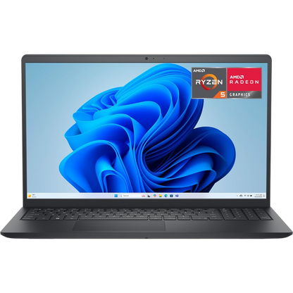 Dell 15 Laptop DC15255-15.6-inch FHD 120Hz Display, AMD Ryzen 5-7520U, 8GB LPDDR5 RAM, 512GB SSD, Radeon 610M Graphics, Windows 11 Home, Onsite Service - Carbon Black