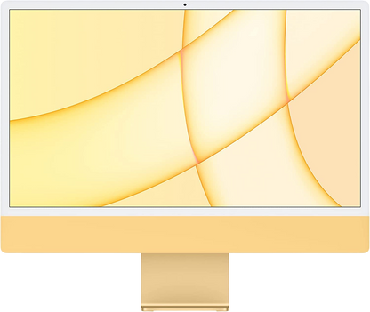 Refurbish Apple 2021 iMac with Apple M1 Chip with 8-core CPU, 24-inch, 8GB RAM, 512GB SSD Storage, Yellow