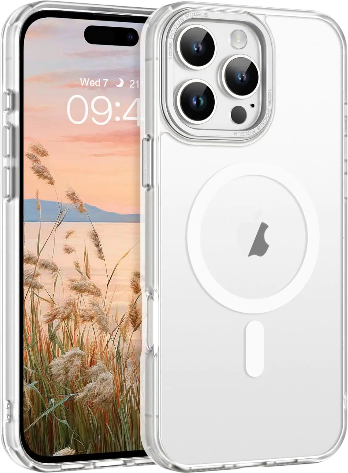 Telaso Magnetic for iPhone 16 Pro Case iPhone 16 Pro Phone Case Compatible with Magsafe Translucent Matte Back TPU Bumper Military Grade Protective iPhone 16 Pro Case for Men Women Frosted Clear