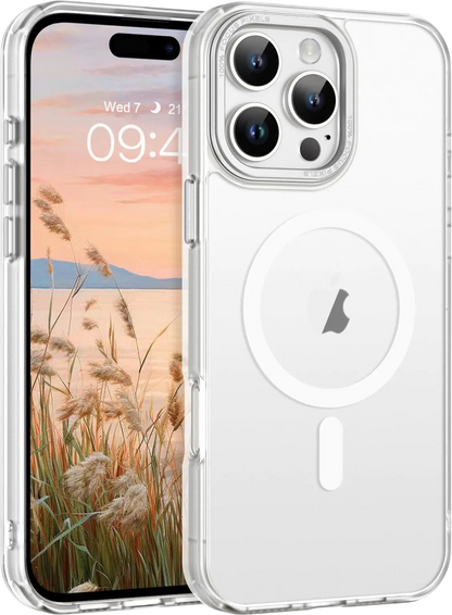 Telaso Magnetic for iPhone 16 Pro Case iPhone 16 Pro Phone Case Compatible with Magsafe Translucent Matte Back TPU Bumper Military Grade Protective iPhone 16 Pro Case for Men Women Frosted Clear