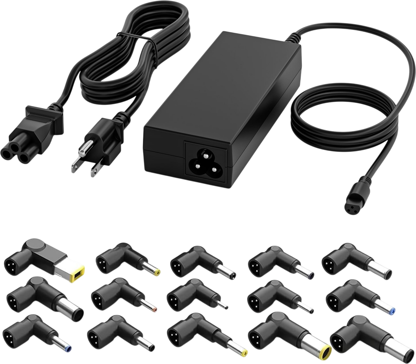 GreBed 90W Universal Laptop Charger AC Adapter Replacement for Lenovo HP Dell ASUS Acer Samsung Sony Fujitsu Notebook Ultrabook Chromebook Latitude Inspiron Pavilion Power Supply Cord with 15 Tips