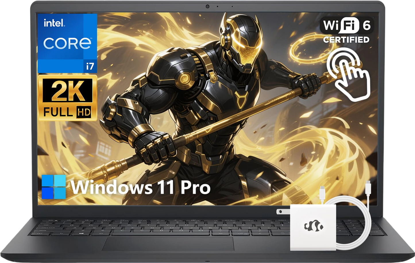 Dell 15.6" 2K FHD Touchscreen Laptop, Intel i7-1355U(10-Cores, Up to 5.0GHz), 32GB RAM 1TB SSD Win11 Pro WiFi6 Bluetooth Numeric Keypad Webcam w/GM Accessory Computer for Business Gaming