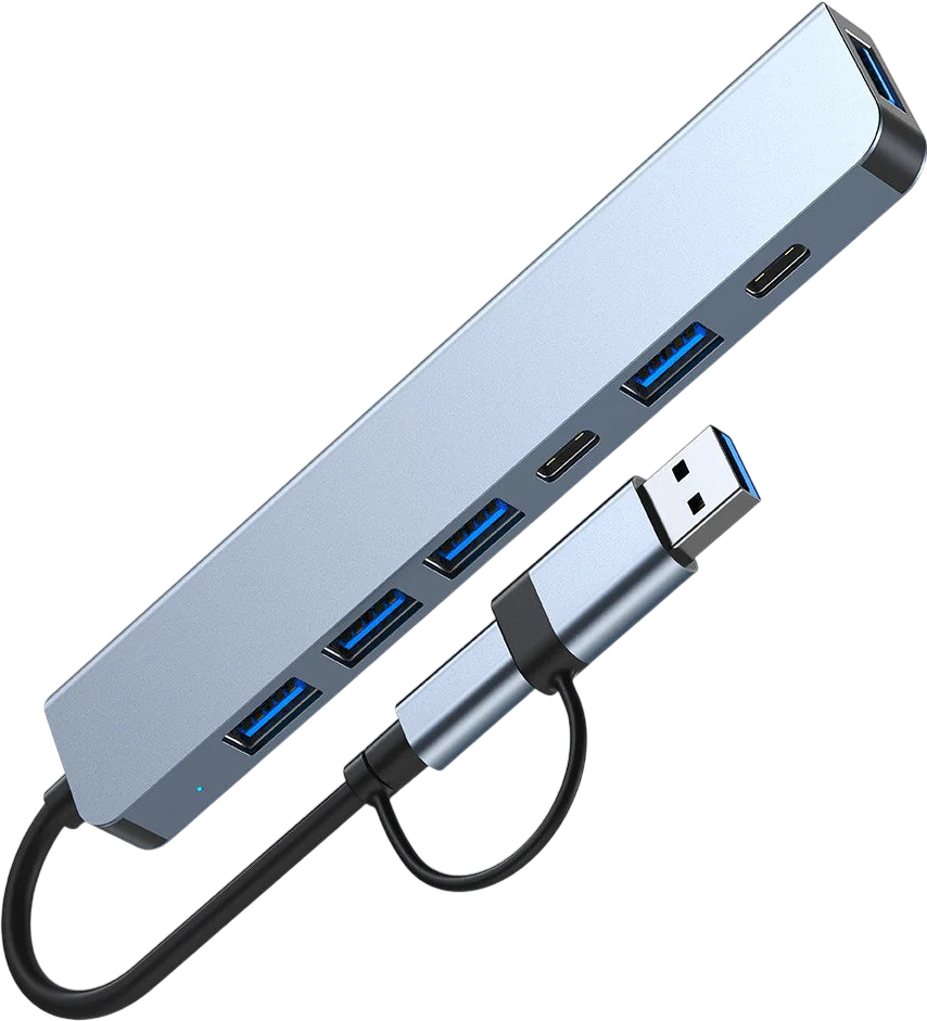 Type-C Docking Station 7-in-1 USB Hub for MacBook, Huawei, and Laptops