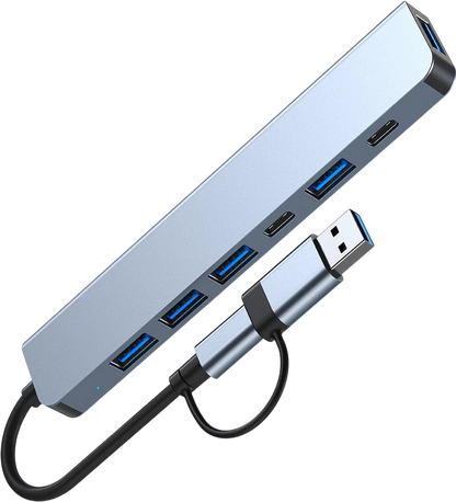 Type-C Docking Station 7-in-1 USB Hub for MacBook, Huawei, and Laptops