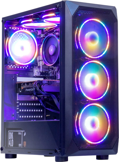MXZ Gaming PC Computer R5 3500X, RX580, 8G DDR4, NVME 500G, B450,6RGB Fans,Windows 11 Pro Ready to use, Gamer Desktop Computer(R5 3500X| RX580)