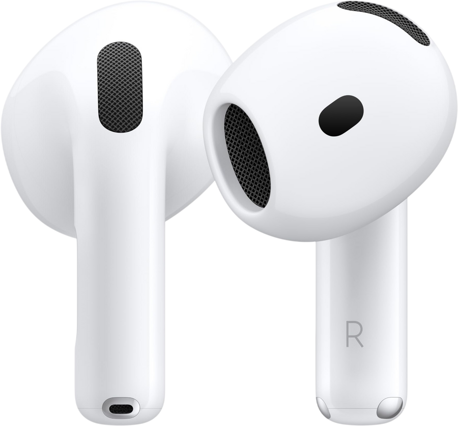 Apple AirPods 4 Wireless Earbuds, Bluetooth Headphones, Personalized Spatial Audio, Sweat and Water Resistant, USB-C Charging Case, H2 Chip, Up to 30 Hours of Battery Life, Effortless Setup for iPhone