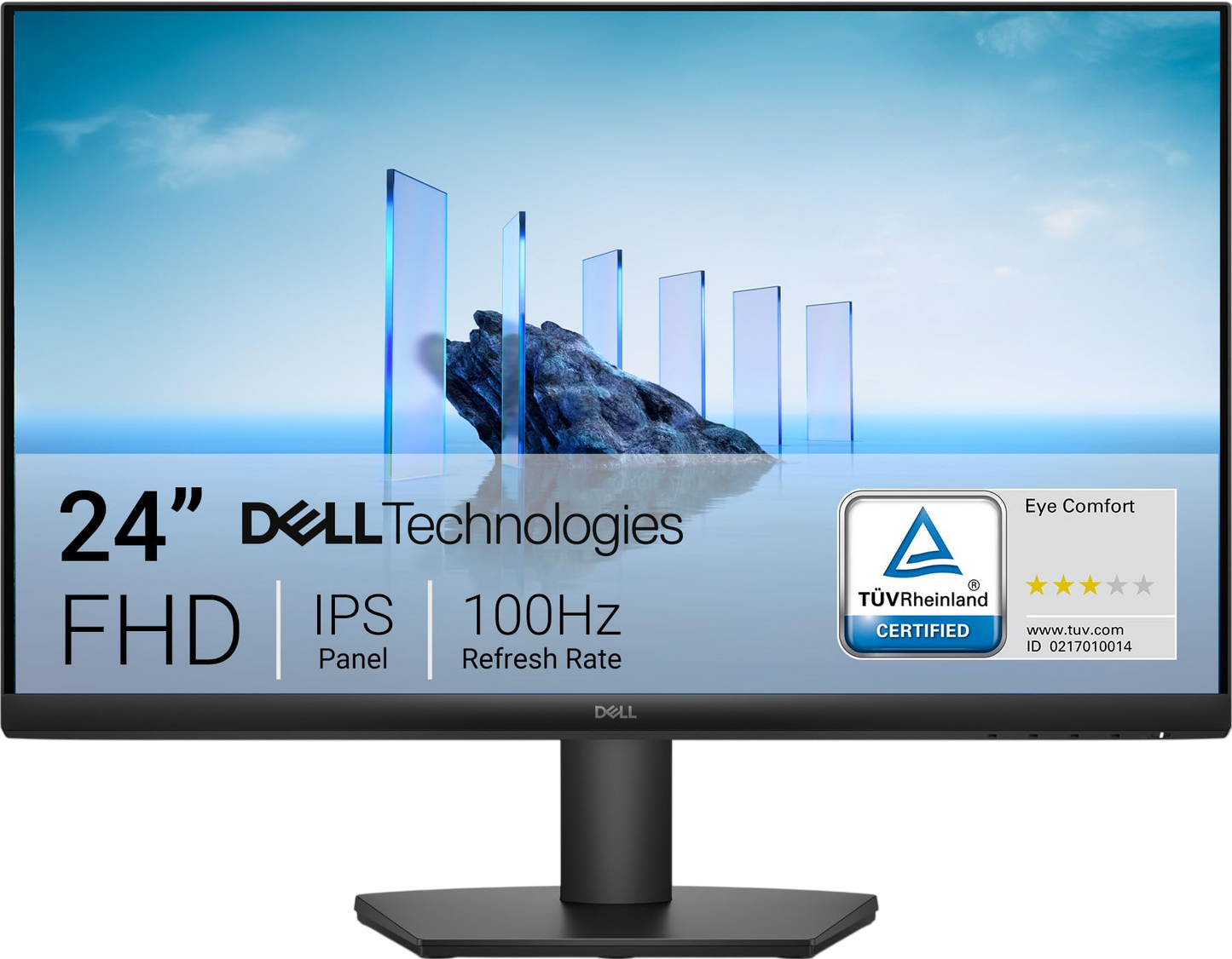 Dell 24 Monitor - SE2425HM - 23.8-inch Full HD (1920x1080) 16:9 100Hz Display, IPS Panel, 16.70 Million Colors, Anti-Glare, 1 HDMI / 1 VGA Port, TÜV Rheinland 3-Star*, Comfortview Plus - Black