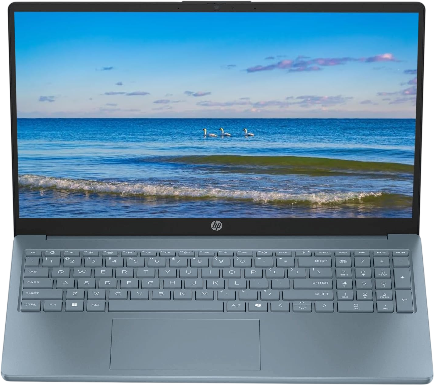 HP 2024 Portable 15'' HD Micro-Edge IPS Laptop, Intel Pentium Processor Up to 3.68GHz, 16GB DDR4, 128GB SSD, HDMI, Webcam, Ultra-Fast 6th Gen WiFi, Windows 11 OS, Dale Blue,