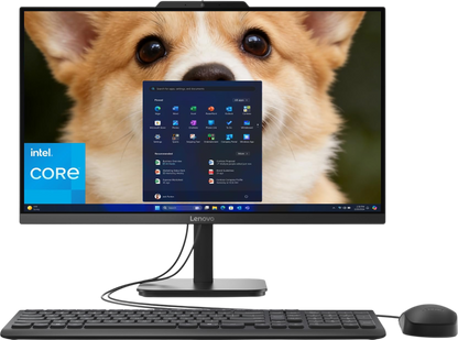 Lenovo AIO 24" FHD All-in-One Desktop Computer, Lifetime Office 365 for Web, Intel 4-Core Processor, 8GB DDR4 RAM, 512GB PCIe SSD, WiFi 6, Bluetooth 5.2, HDMI, Onyx Black, KB, Windows 11 Home