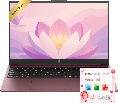 HP Ultrabook 15.6" Business Laptop Computer with Microsoft 365 • 2026 Edition • Intel 4-Core N200 CPU • 1.1TB Storage (1TB OneDrive + 128GB SSD) • Windows 11 • Copilot AI • no Mouse
