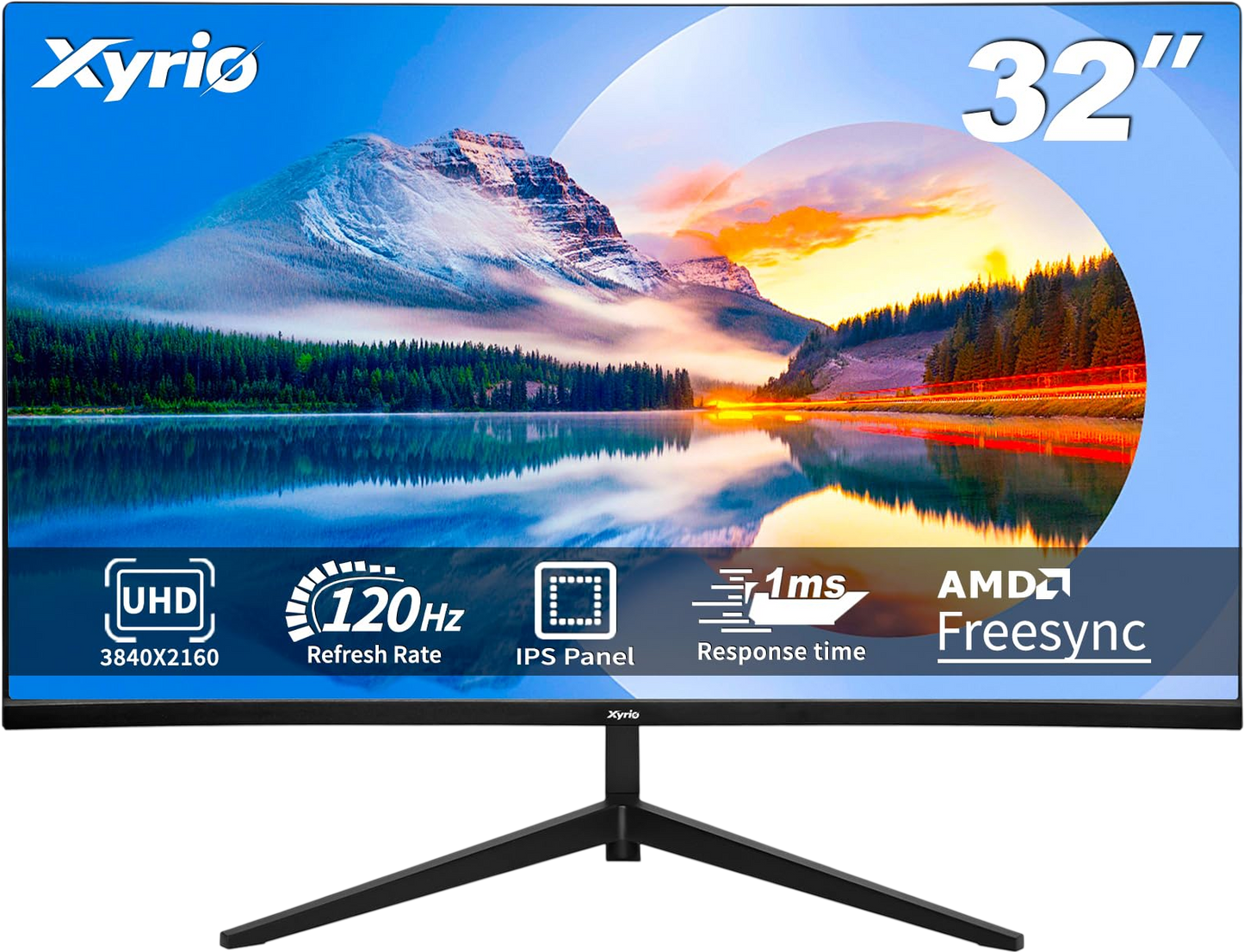 Computer Monitor, 4K Computer Monitor (3840 x2160) up to 120Hz, Gaming Monitor 32", Gaming Monitors w/ 99% sRGB, AMD FreeSync, IPS Panel,Computer Monitors w/ 1ms Display, VESA Mountable, Black