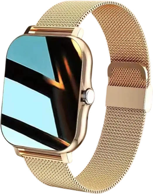 Smart Watch for Women Fitness Tracker: Gold Smart Watches for Women Digital Mens Watches Make/Answer Call Waterproof Running Smartwatch Android and iOS iPhone Compatible Heart Rate Monitor (Gold)