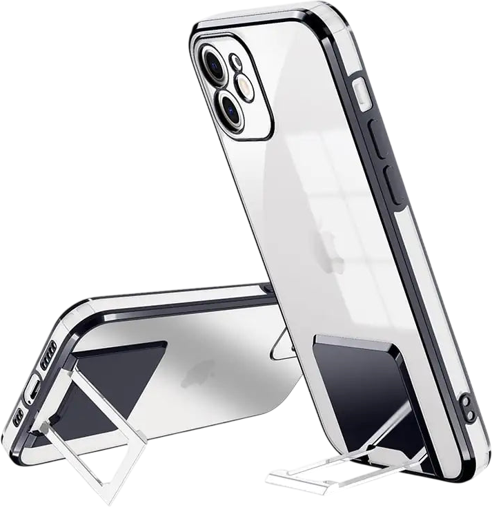 Electroplated Transparent Bracket Phone Case Cover