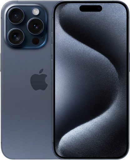 Apple iPhone 15 Pro Max, 256GB, Blue Titanium - Unlocked (Renewed)