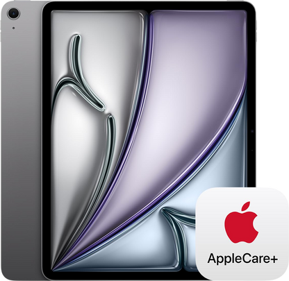 Apple iPad Air 13-inch with M3 chip Built for Apple Intelligence, Liquid Retina Display, 256GB, 12MP Front/Back Camera, Wi-Fi 6E, Touch ID, All-Day Battery Life — Space Gray with AppleCare+ (2 Years)