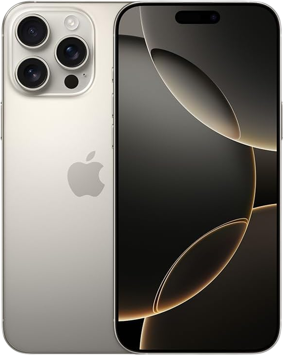 Apple iPhone 16 Pro Max, US Version, 256GB, Natural Titanium - Unlocked (Renewed)