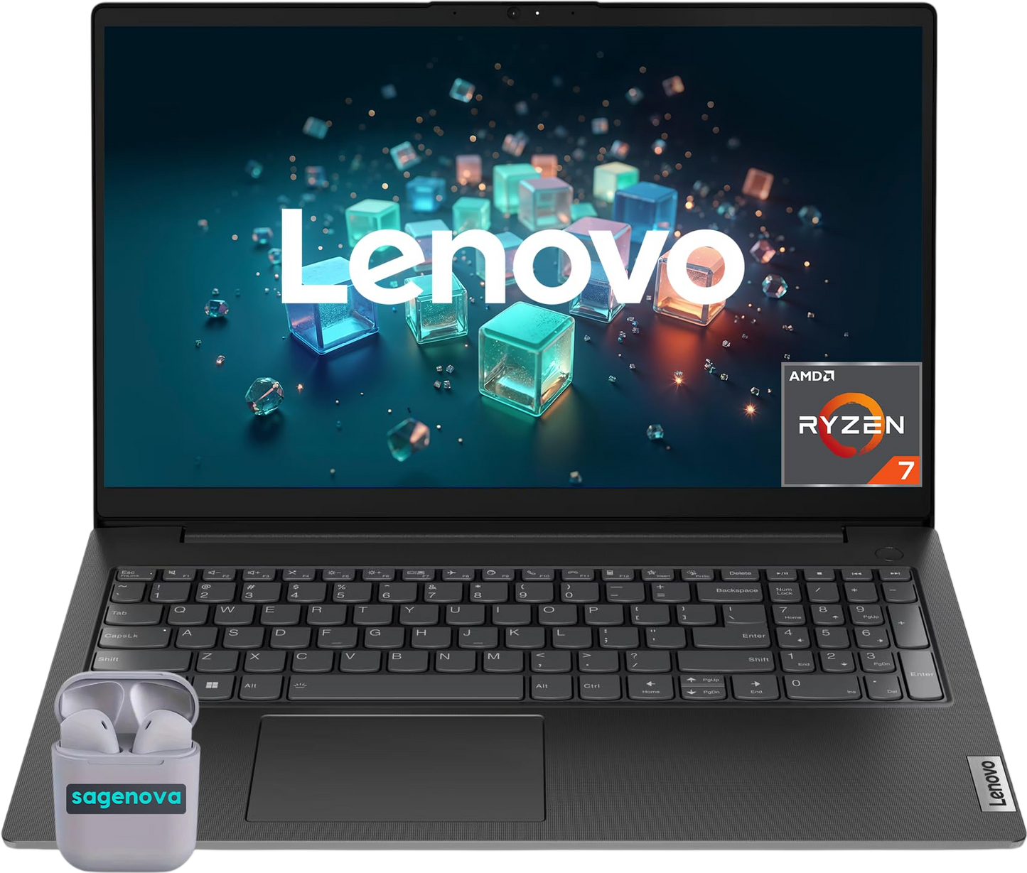 Lenovo V15 G4 Business Laptop Computer, 15.6" FHD Laptop 40GB RAM 2TB SSD, AMD Ryzen 7 7730U Processor, Windows 11, SageNova Earphones, Business Black