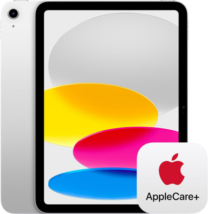Apple iPad 11-inch: A16 chip, 11-inch Model, Liquid Retina Display, 256GB, Wi-Fi 6, 12MP Front/12MP Back Camera, Touch ID, All-Day Battery Life — Silver with AppleCare+ (2 Years)