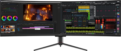 INNOCN 49" Curved Gaming Monitor 144Hz Ultrawide 32:9 WDFHD 3840 x 1080P, R1800, 99% sRGB, HDR400, USB Type C, DisplayPort, HDMI, Built-in Speakers, Height/Tilt Adjustable - 49C1G