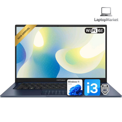 Customized ASUS Vivobook 14 FHD Laptop | Intel 13th Core i3, Up to 4.5GHz | 8/12/16/24/40GB DDR4 RAM | 256GB/512GB/1TB/2TB/4TB PCIe SSD | Win 11 | Wi-Fi 6E | HDMI | NumberPad | Thin & Light