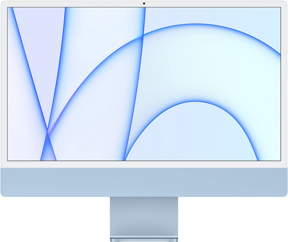 Refurbish Apple 2021 iMac with Apple M1 Chip with 8-core CPU 24-inch, 8GB RAM, 256GB SSD Storage Blue