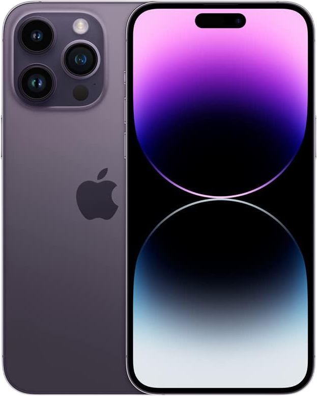 Apple iPhone 14 Pro Max, 256GB, Deep Purple - Unlocked (Renewed)