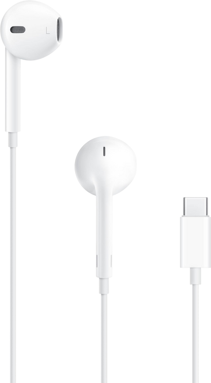 Apple EarPods Headphones with USB-C Plug, Wired Ear Buds with Built-in Remote to Control Music, Phone Calls, and Volume