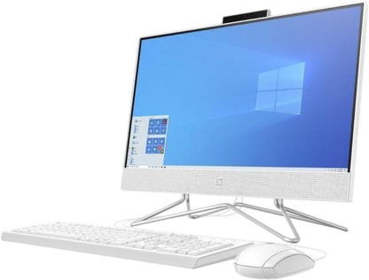Refurbish HP 22" All-in-One Desktop, AMD Athlon Silver 3050U Processor, AMD Radeon Graphics, 4 GB RAM, 256 GB SSD, Windows 11 Home (22-dd0210, Snow white)