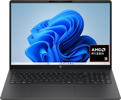 HP OmniBook 3 16 inch Laptop PC, 2K Touchscreen, AMD Ryzen 3 30, 8 GB RAM, 256 GB SSD, AMD Radeon 610M GPU, Windows 11 Home, Mica Silver, 16-by0199nr