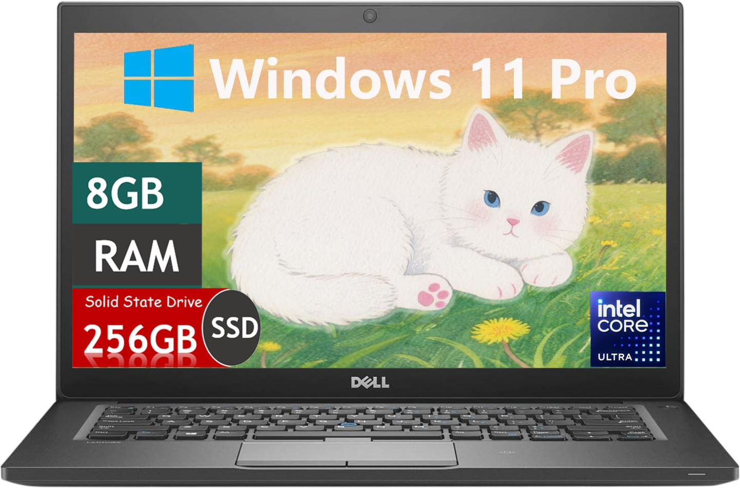 Dell Latitude 7280 Business Laptop, 12.5" HD(1366x768) Display, Core i5-6300, 2.4GHz-3.0GHz, 8GB DDR4 RAM, 256GB SSD, Webcam, Windows 11 Pro Refurbish