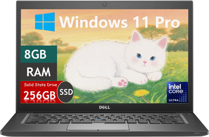 Dell Latitude 7280 Business Laptop, 12.5" HD(1366x768) Display, Core i5-6300, 2.4GHz-3.0GHz, 8GB DDR4 RAM, 256GB SSD, Webcam, Windows 11 Pro Refurbish