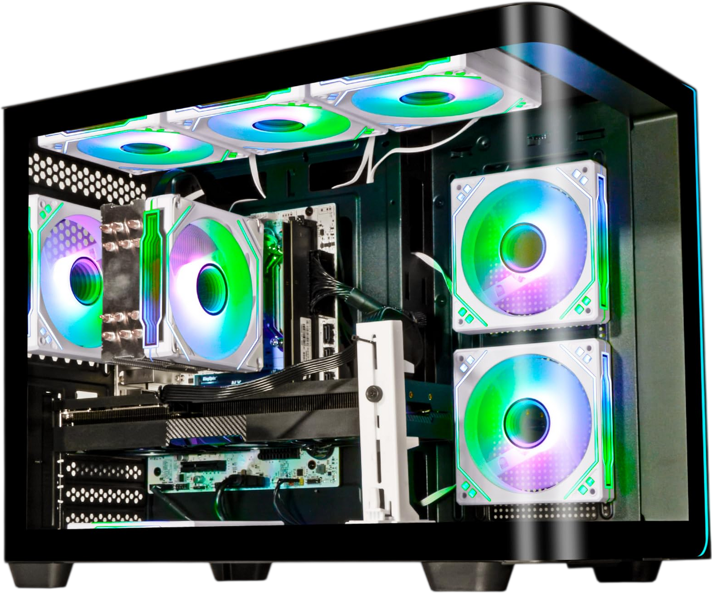 LXZ Gaming PC Desktop Computer, Core i9-13900HX, GeForce RTX 5060, 32GB DDR5 RAM, 1TB NVMe 3.0 SSD, Wi-Fi 6-4K 8K VR Ready Gaming & Streaming PC for Gamers & Creators