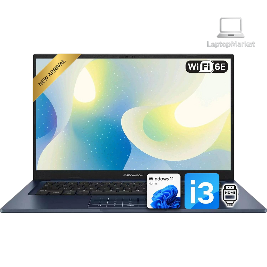 Customized ASUS Vivobook 14 FHD Laptop | Intel 13th Core i3, Up to 4.5GHz | 8/12/16/24/40GB DDR4 RAM | 256GB/512GB/1TB/2TB/4TB PCIe SSD | Win 11 | Wi-Fi 6E | HDMI | NumberPad | Thin & Light  1 year warranty