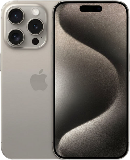Apple iPhone 15 Pro Max, 256GB, Natural Titanium - Unlocked (Renewed)