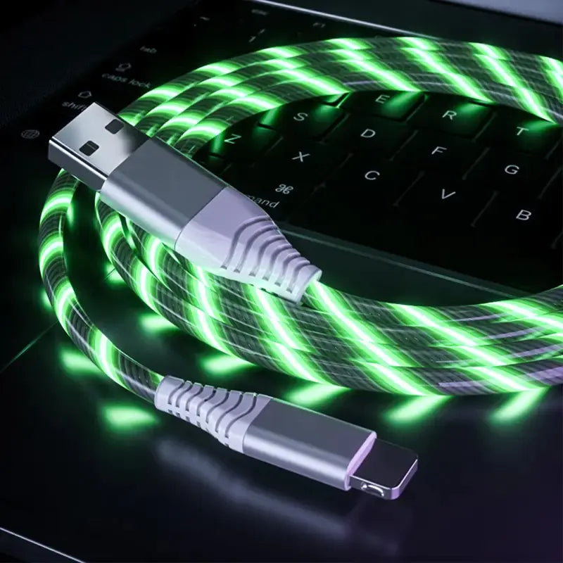 1M LED USB Type C Fast Charging and Data Cable