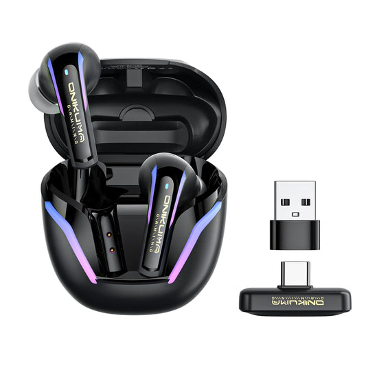 2.4G Wireless Gaming Earbuds with ENC Mic 20ms Low-Latency for PS5/4 Meta Quest 3/3S/2 2.4GHz Bluetooth Dual-Mode Headphones for Phone Pad Laptop Steam Deck Switch PC VR(with USB-C Dongle)